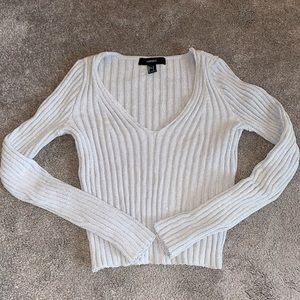 Ribbed V-Neck Sweater